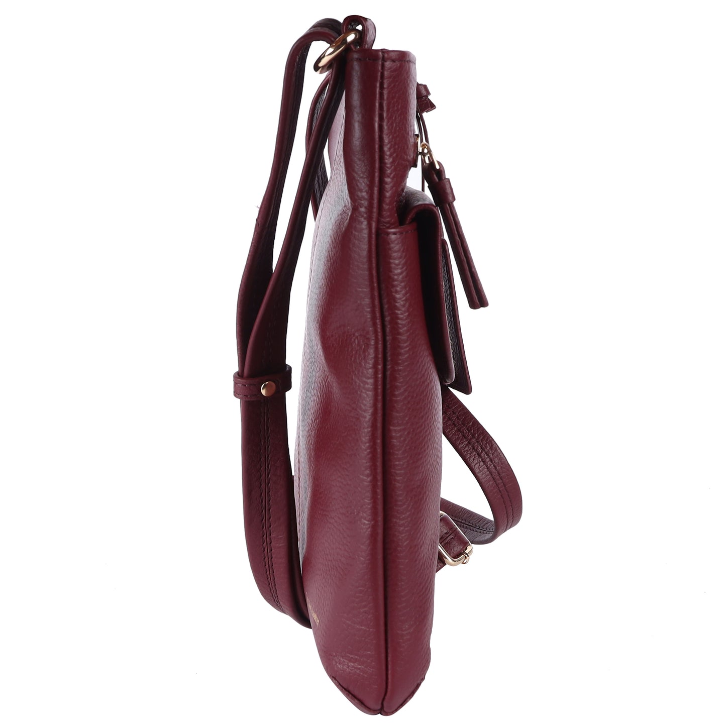 Ashwood Leather CB-5 Wine Crossbody Bag