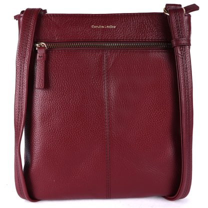 Ashwood Leather CB-3 Bordeaux Leather Crossbody Bag