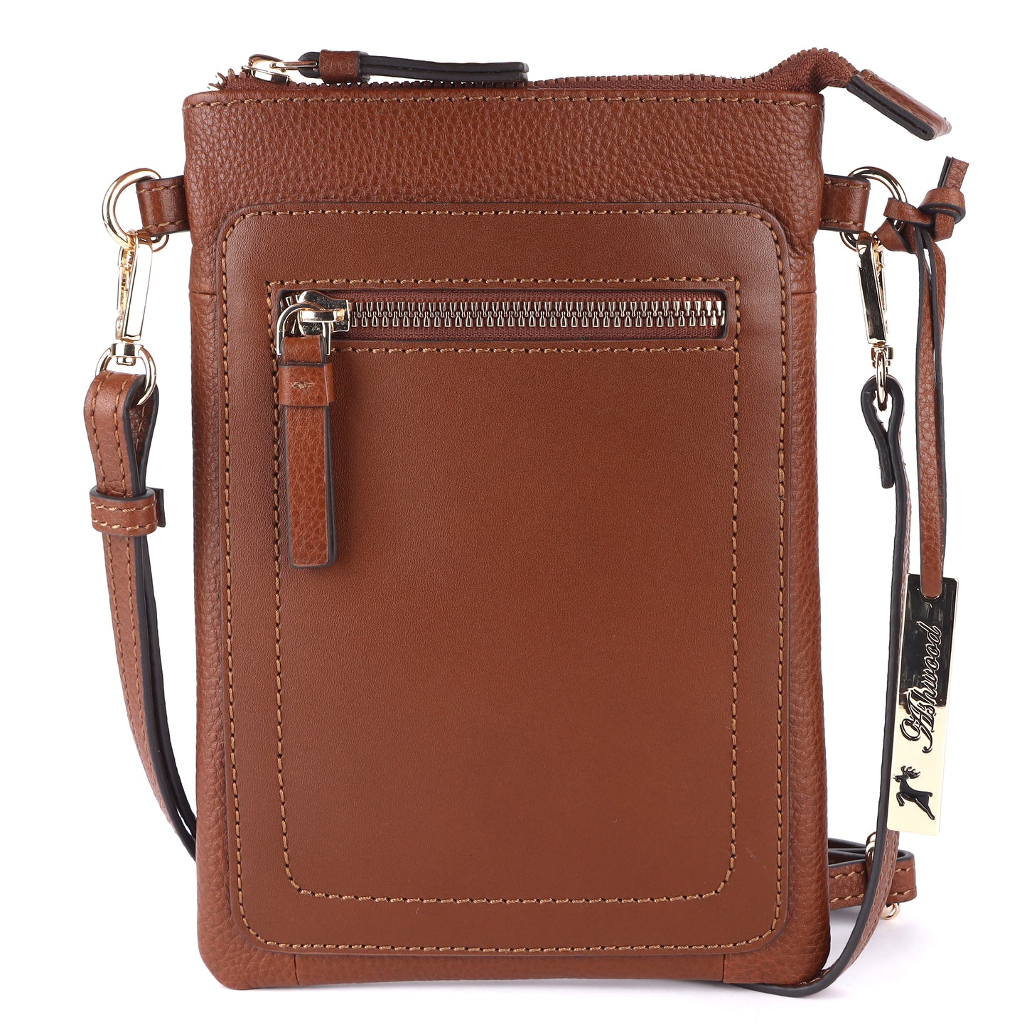 Ashwood Leather Z-71 2 Tone Tan Phone Bag