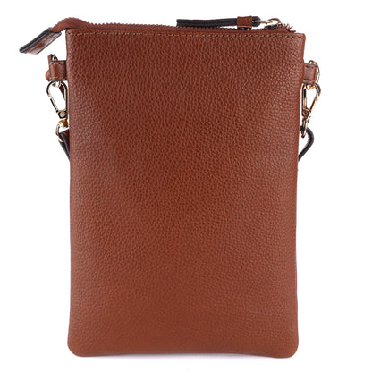 Ashwood Leather Z-71 2 Tone Tan Phone Bag