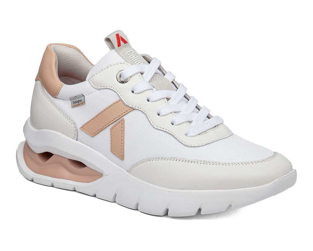 Callaghan 45825 White & Peach Sneakers