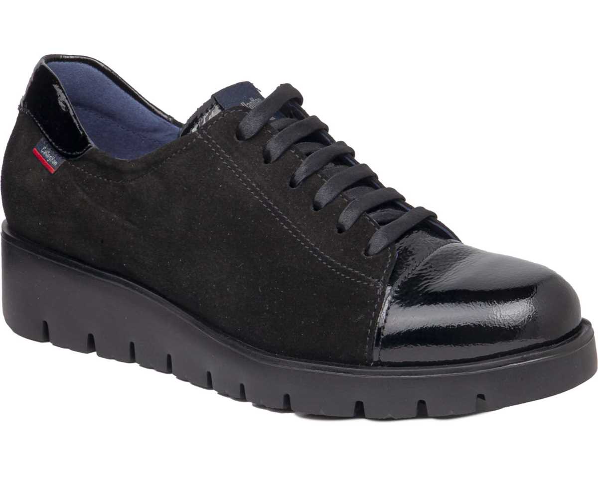 Callaghan 89815 Black Suede & Patent Toe Trainers