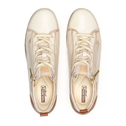 Pikolinos Vigo W3W-6979C1 Nata Cream Lace & Zip Shoes