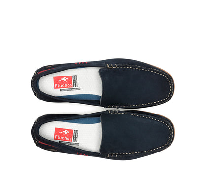 Fluchos F1729 Cross Oceano Navy Slip On Shoes