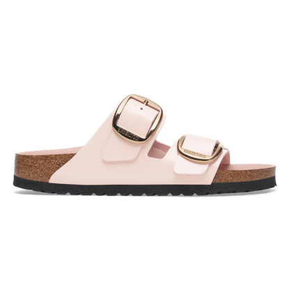 Birkenstock 1029392 Arizona Light Rose Big Buckle Natural Leather Patent High Shine Sandals