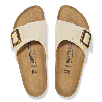 Birkenstock 1029393 Catalina Cushion Buckle Birko Flor Graceful Pearl White Sandals