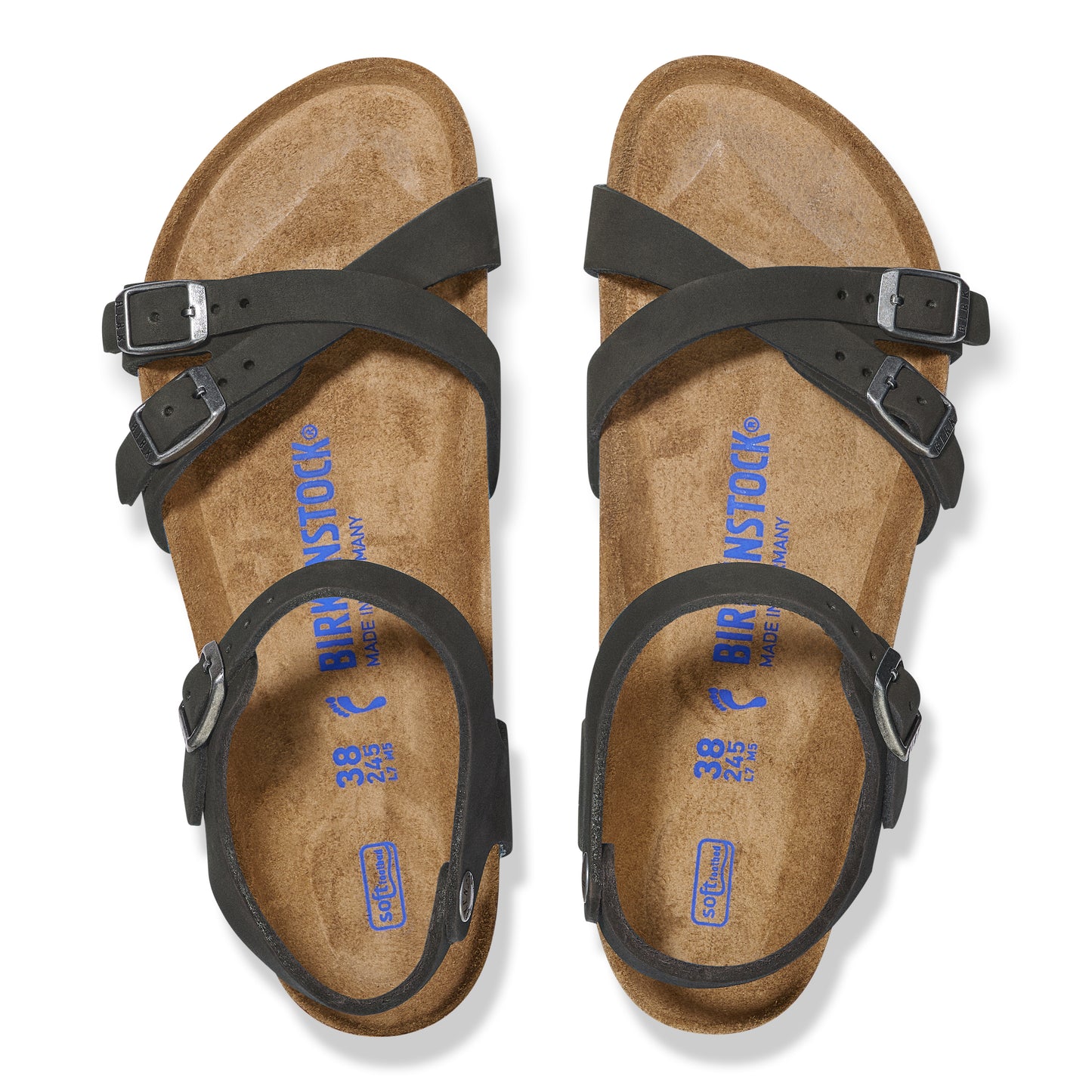 Birkenstock 1029526 Kumba Soft Footbed Nubuk Leather Black Sandals