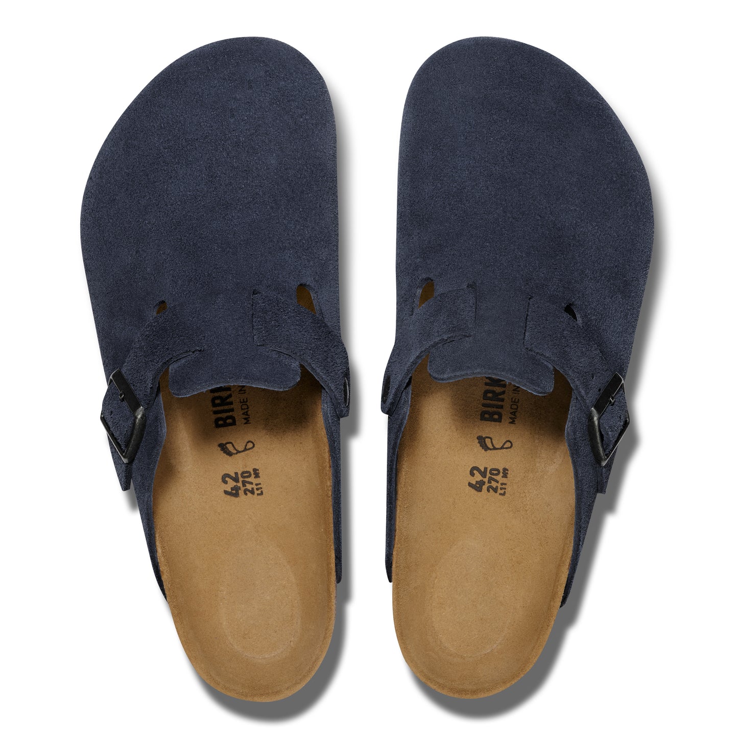 Birkenstock 1030816 Boston Suede Leather New Navy Clogs