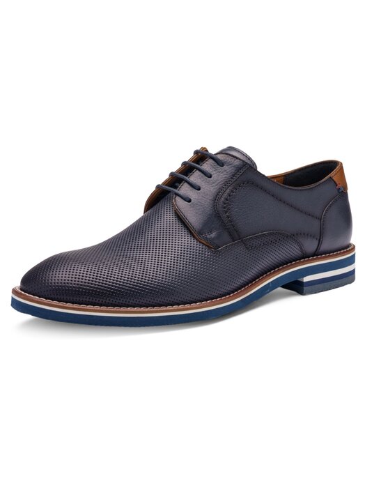Ara 11-20801 02 Leon G Fit Navy Lace Shoes with Tan Heel