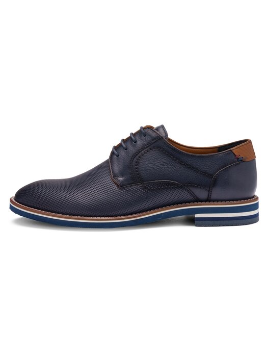 Ara 11-20801 02 Leon G Fit Navy Lace Shoes with Tan Heel