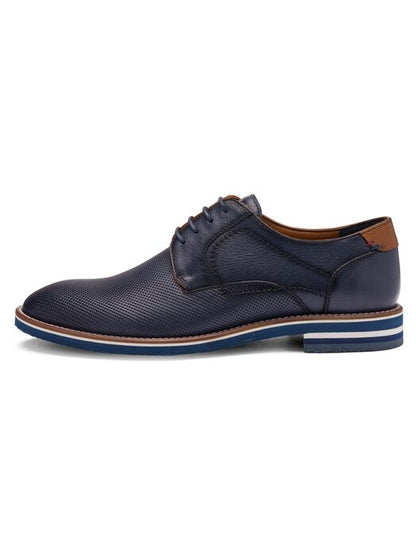Ara 11-20801 02 Leon G Fit Navy Lace Shoes with Tan Heel