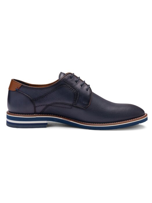 Ara 11-20801 02 Leon G Fit Navy Lace Shoes with Tan Heel