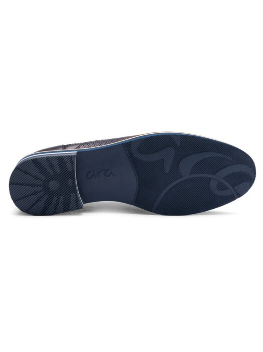 Ara 11-20801 02 Leon G Fit Navy Lace Shoes with Tan Heel