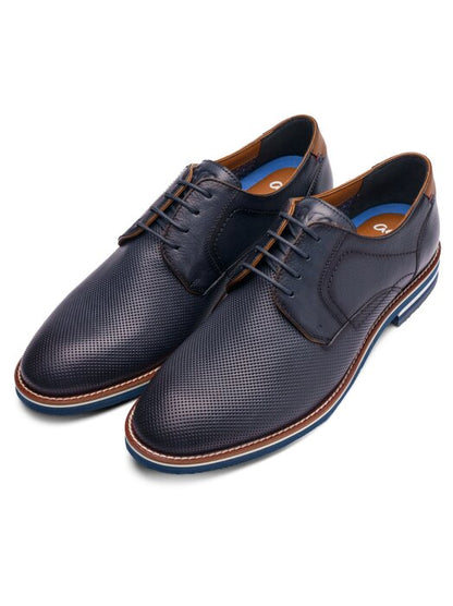 Ara 11-20801 02 Leon G Fit Navy Lace Shoes with Tan Heel