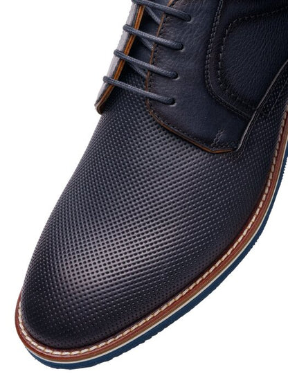 Ara 11-20801 02 Leon G Fit Navy Lace Shoes with Tan Heel