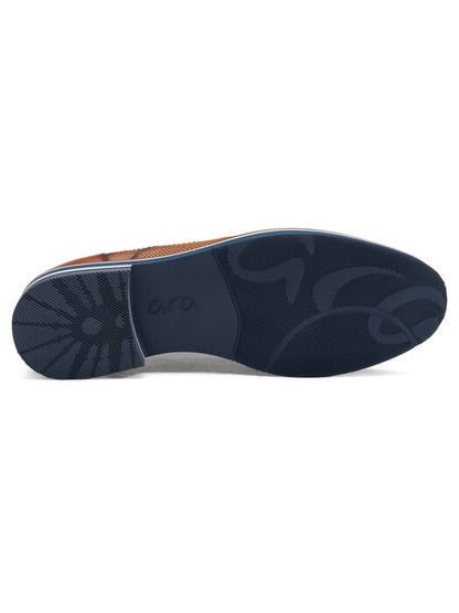 Ara 11-20801 05 Leon G Fit Tan Lace Shoes with Navy Heel