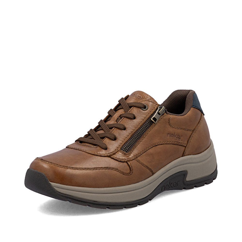 Rieker 11002-22 Brown H Fit Lace & Zip Shoes