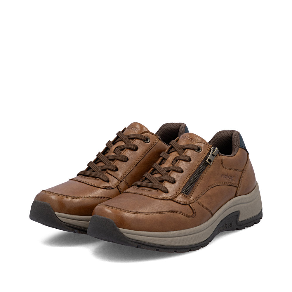 Rieker 11002-22 Brown H Fit Lace & Zip Shoes