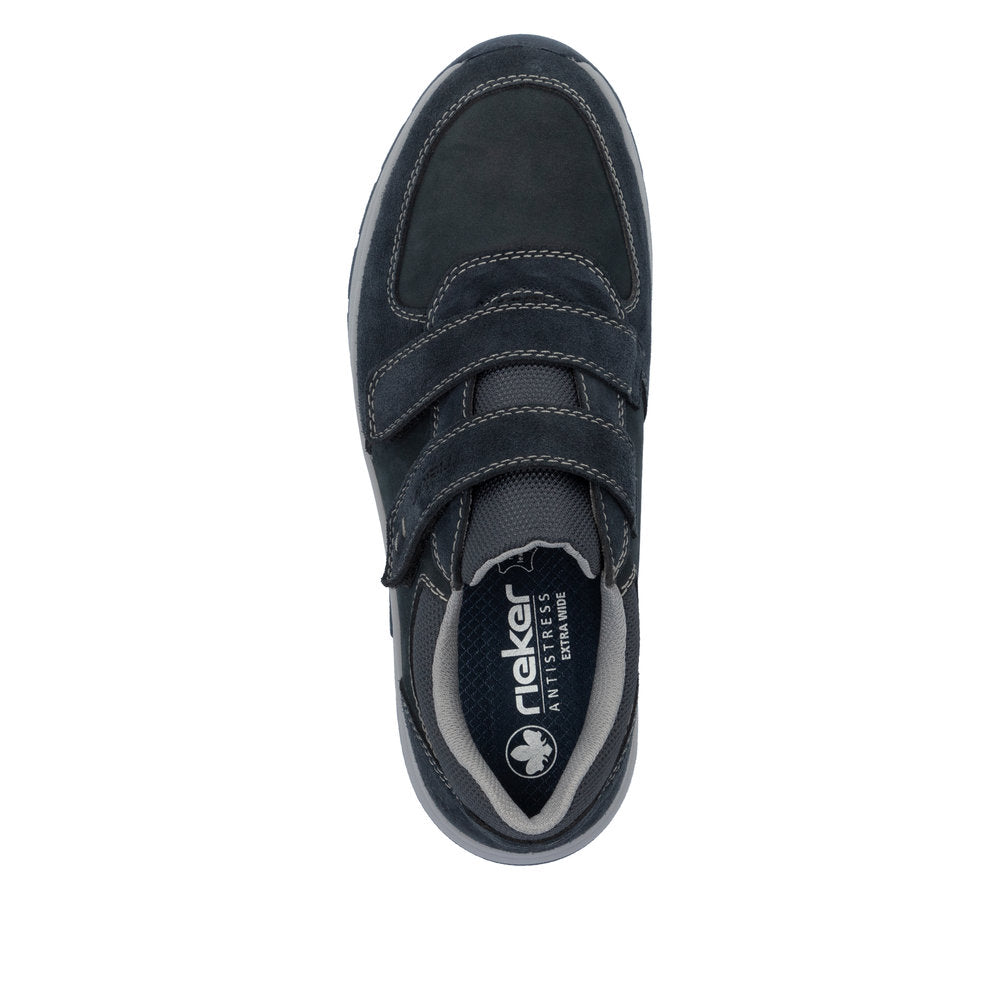 Rieker 11051 14 Navy Extra Wide Shoes with 2 Velcro Straps