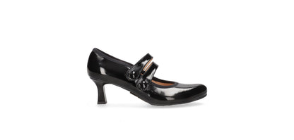 Bioeco by Arka 1113 1974 G Fit Black Patent 2 Strap Heels