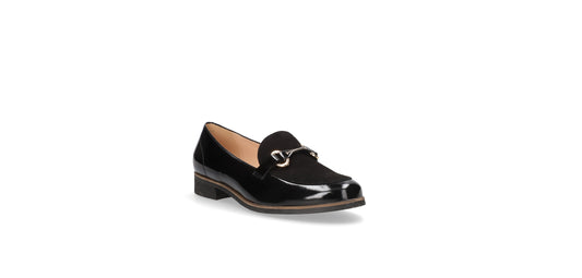Bioeco by Arka 1119 1974+0026+1315 Black Patent & Suede Slip On Loafers