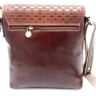 Suie Valentini srl 112210 Brown Hand Buffered Leather Shoulder Bag