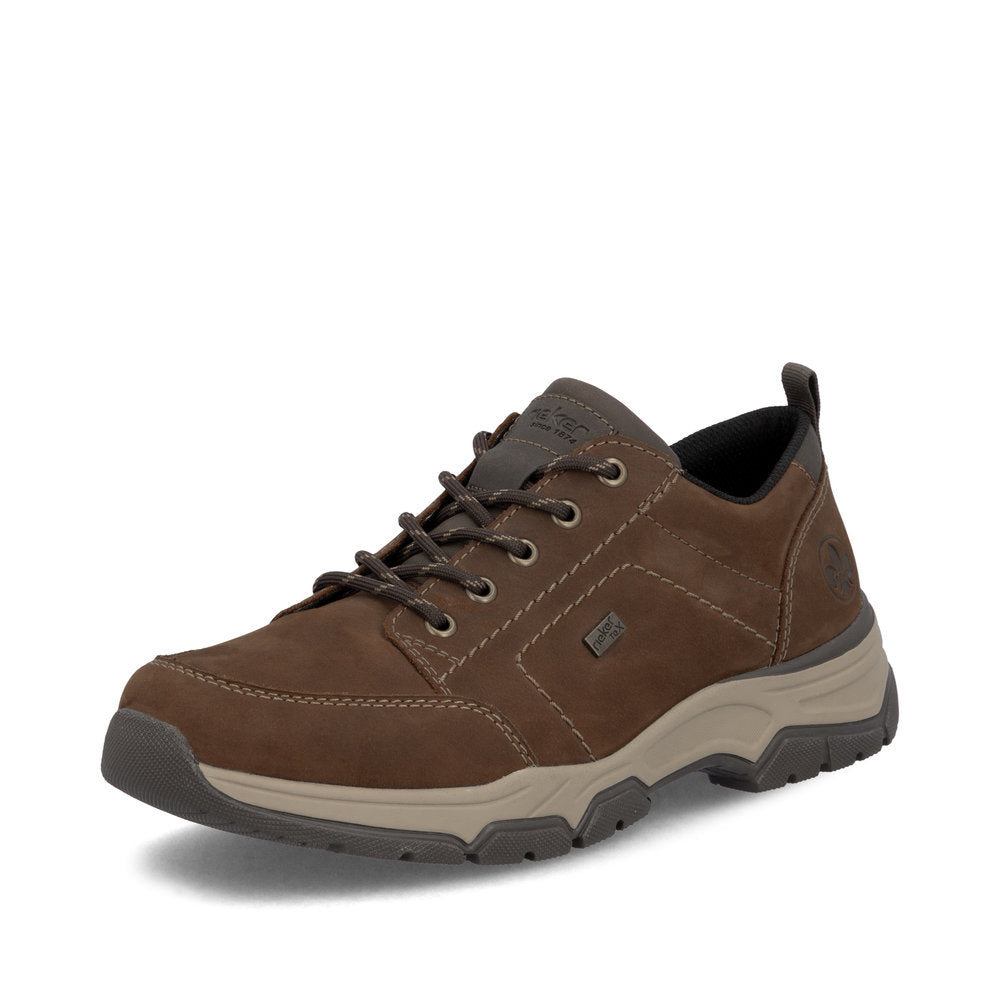 Rieker TEX 11222-22 Brown H Fit Lace Casual Shoes
