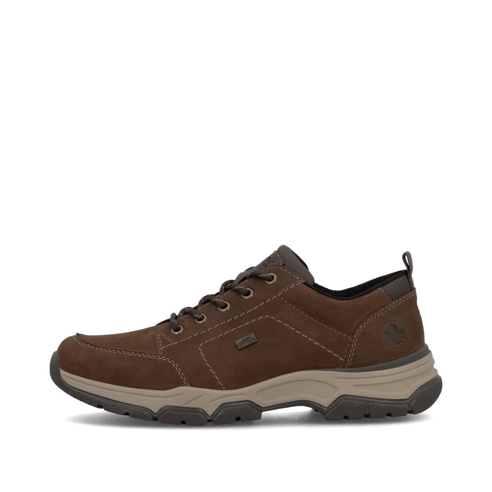 Rieker TEX 11222-22 Brown H Fit Lace Casual Shoes
