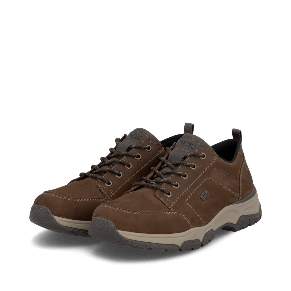 Rieker TEX 11222-22 Brown H Fit Lace Casual Shoes