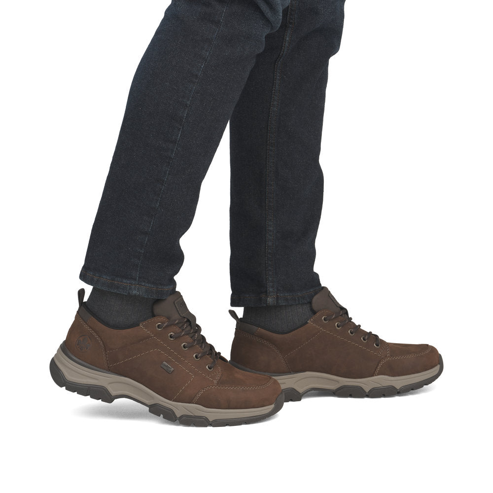 Rieker TEX 11222-22 Brown H Fit Lace Casual Shoes