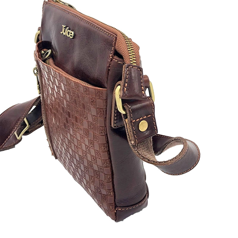 Suie Valentini srl 112224 Brown Hand Buffered Leather Shoulder Bag