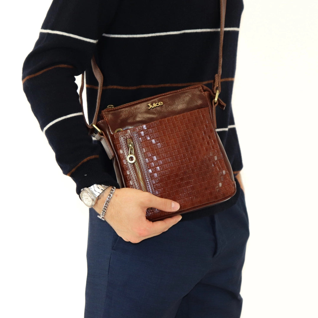 Suie Valentini srl 112224 Brown Hand Buffered Leather Shoulder Bag