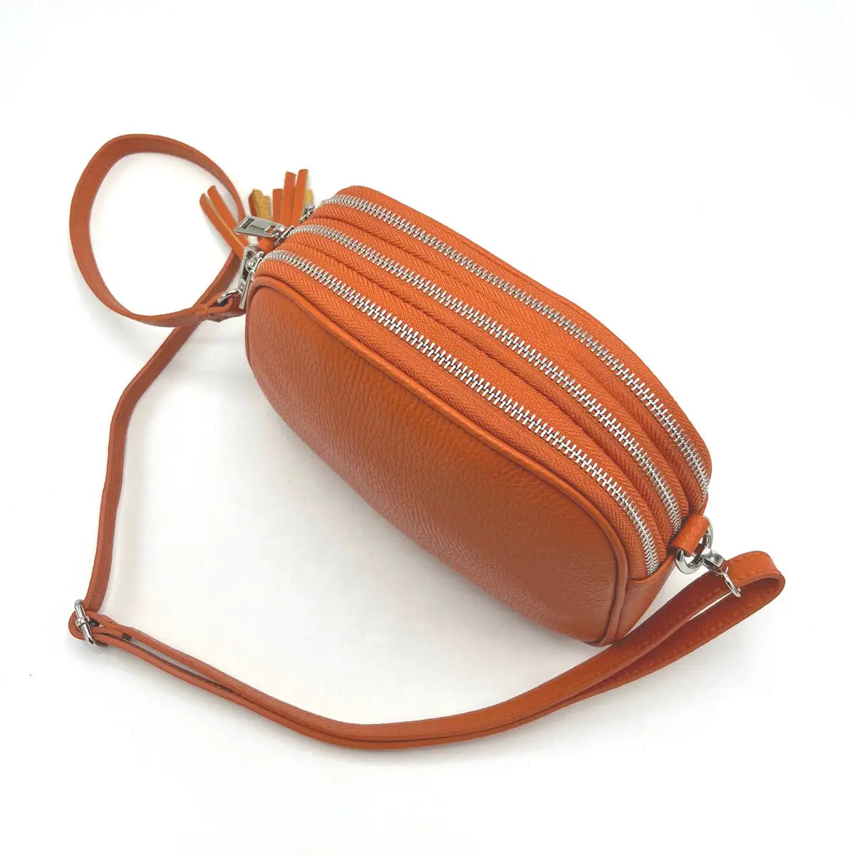 Suie Valentini srl 112416 Orange Genuine Leather Shoulder Bag