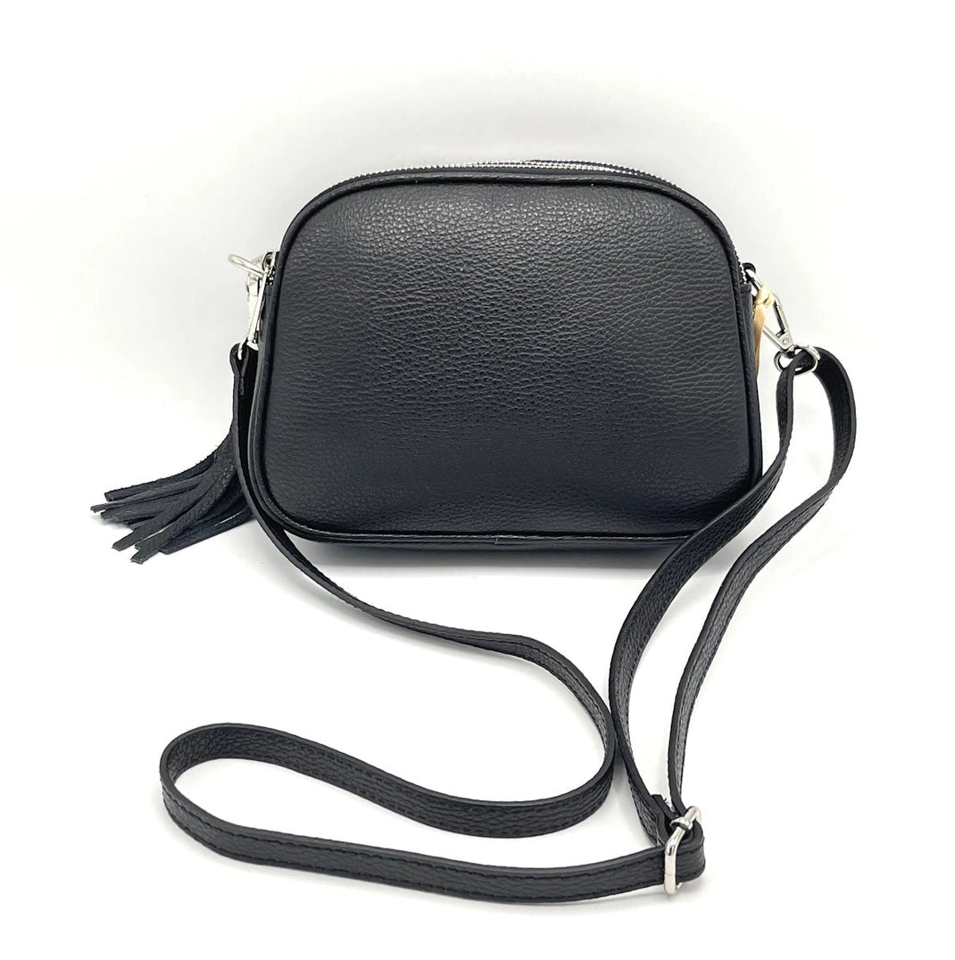 Suie Valentini srl 112416 Black Genuine Leather Shoulder Bag