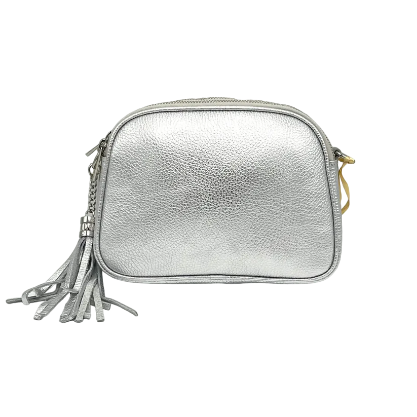 Suie Valentini srl 112416 Silver Genuine Leather Shoulder Bag
