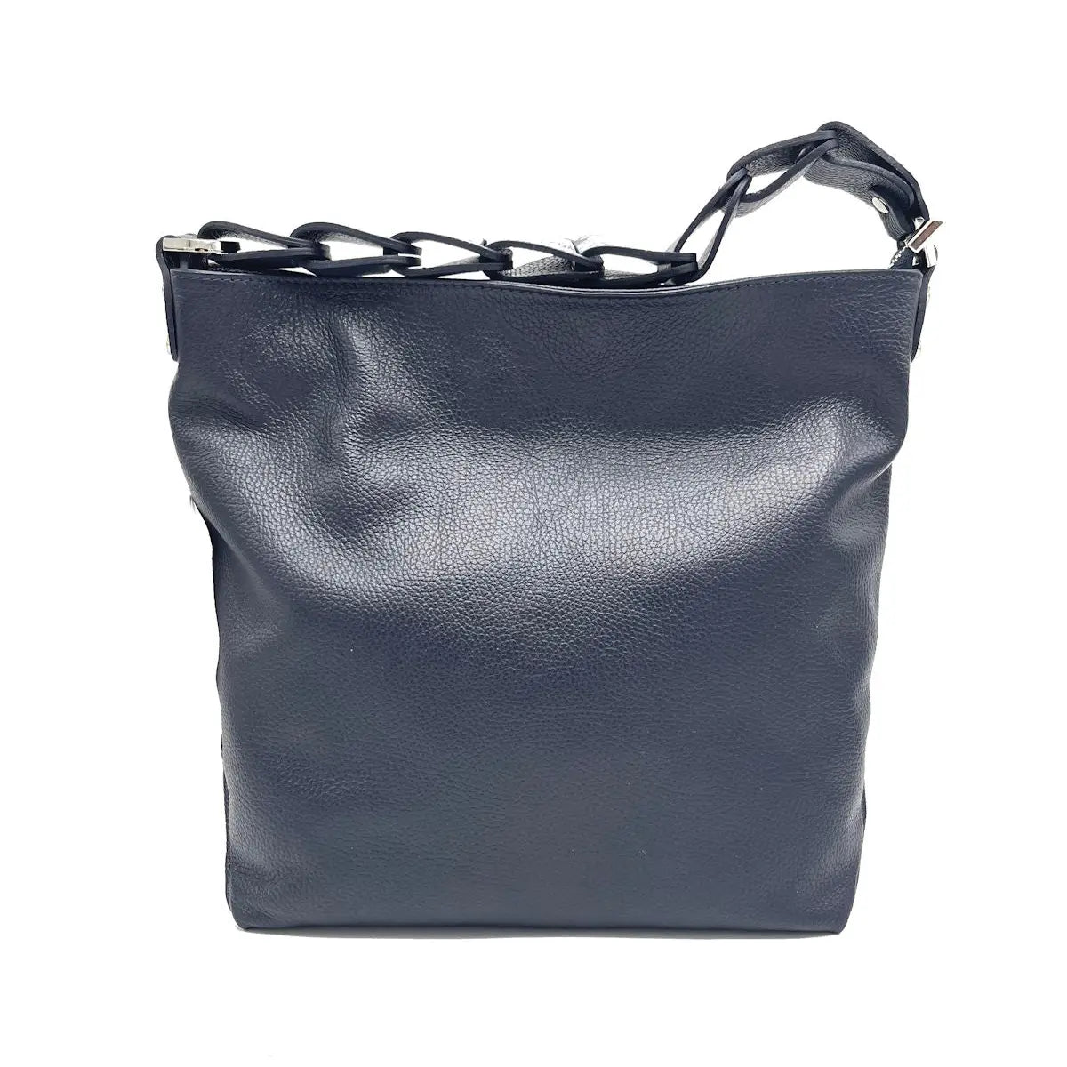 Suie Valentini srl 112420 Navy/Dark Blue Genuine Leather Shoulder Bag