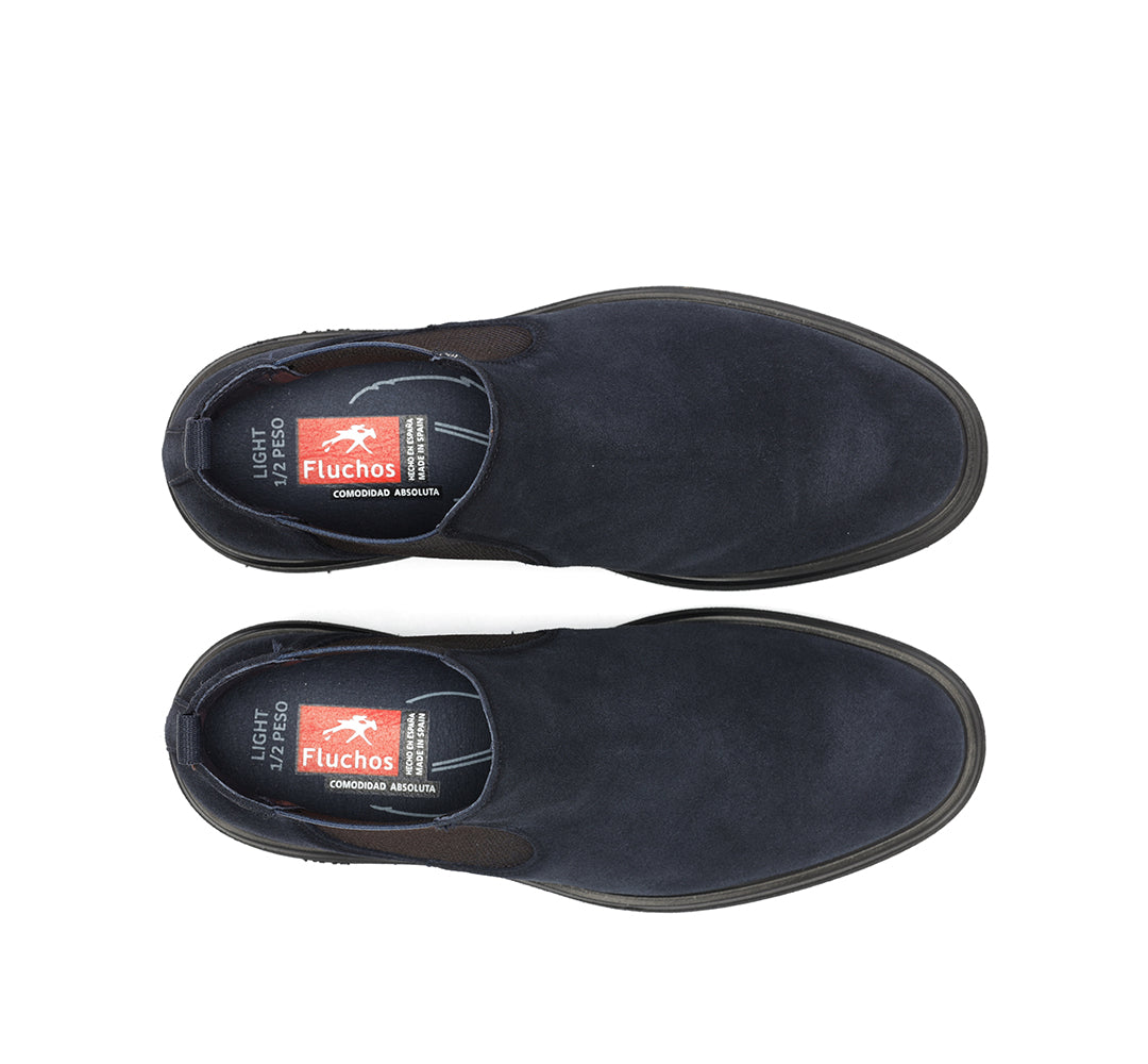 Fluchos F0770 Afelpado Marino Navy Chelsea Boots