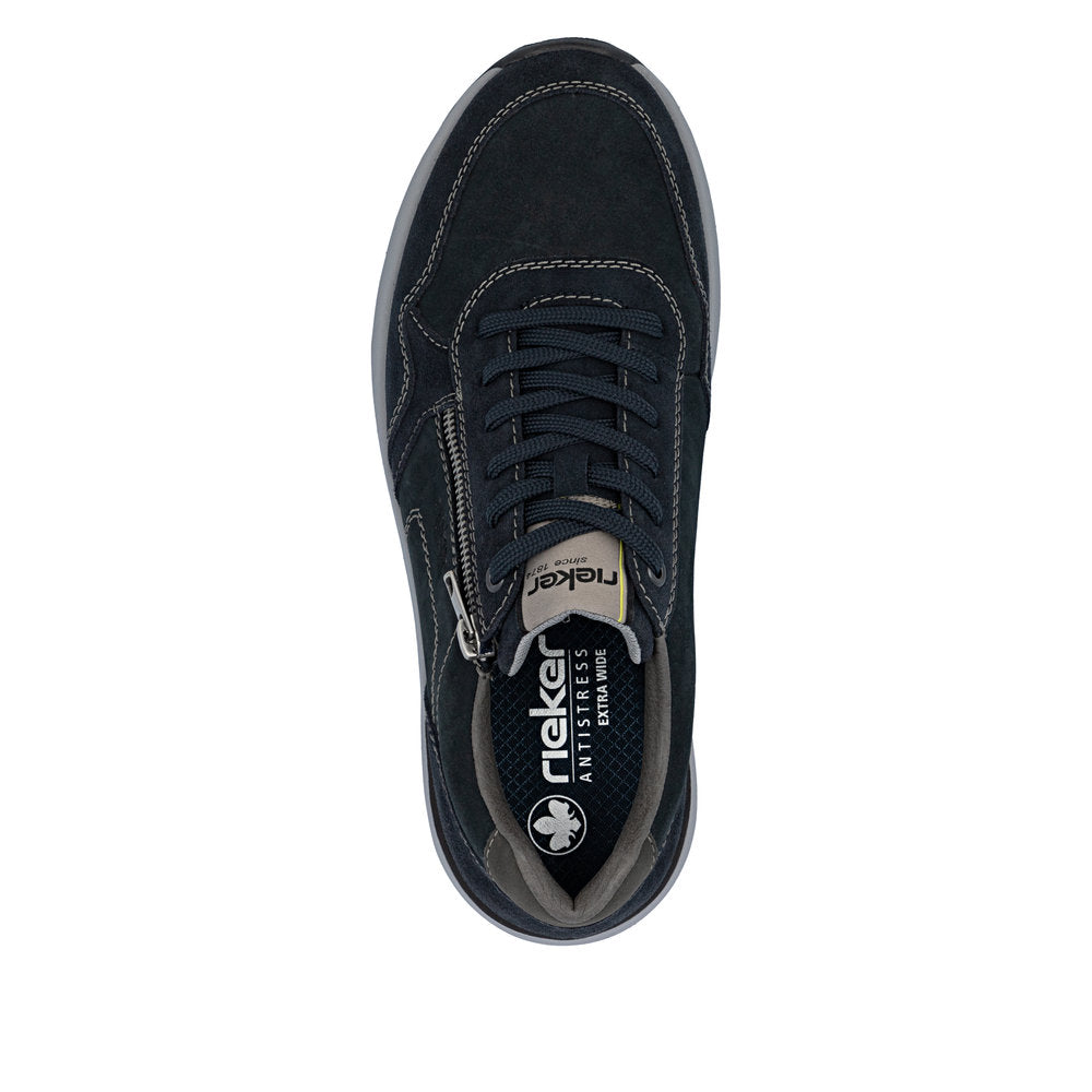 Rieker 11500-14 Navy H Fit Sneaker with Zip