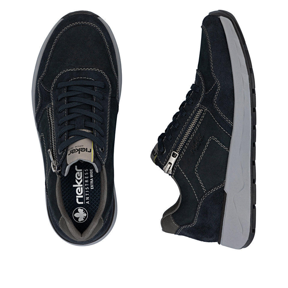 Rieker 11500-14 Navy H Fit Sneaker with Zip
