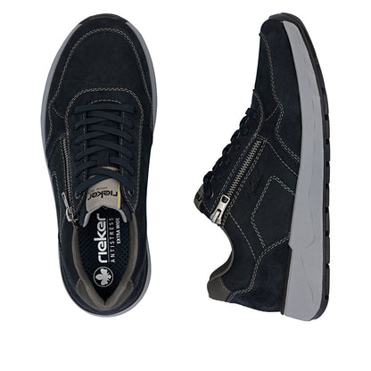 Rieker 11500-14 Navy H Fit Sneaker with Zip