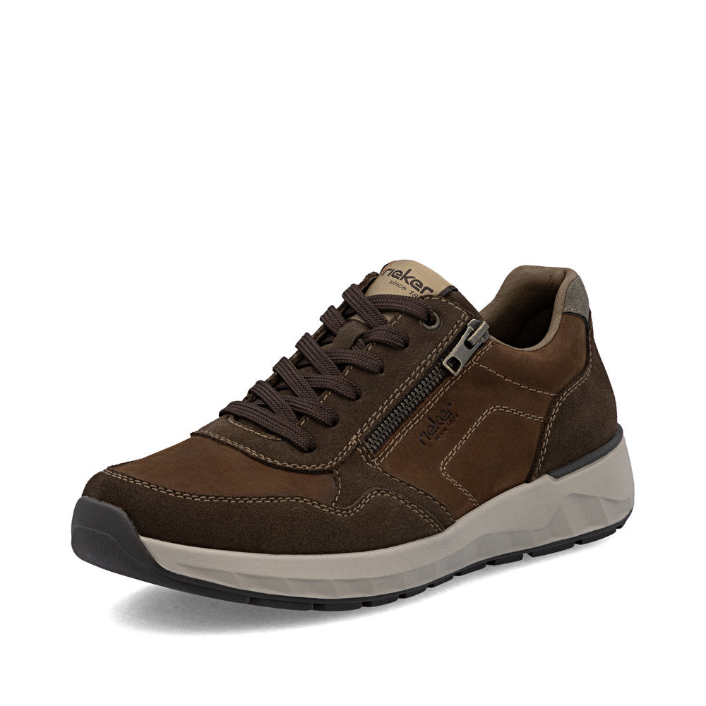 Rieker 11500-22 Tabak Brown H Fit Sneaker with Zip