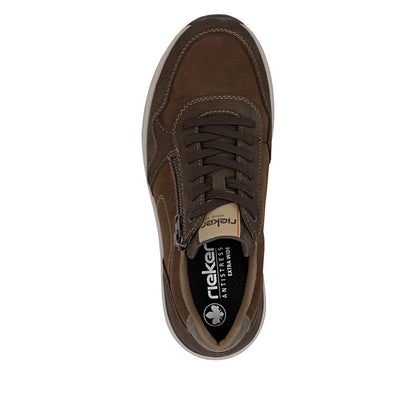 Rieker 11500-22 Tabak Brown H Fit Sneaker with Zip