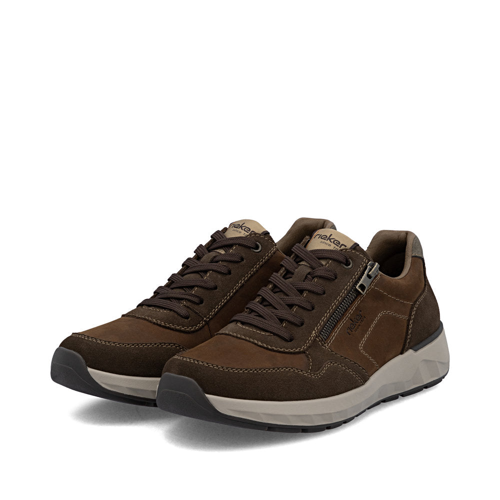 Rieker 11500-22 Tabak Brown H Fit Sneaker with Zip