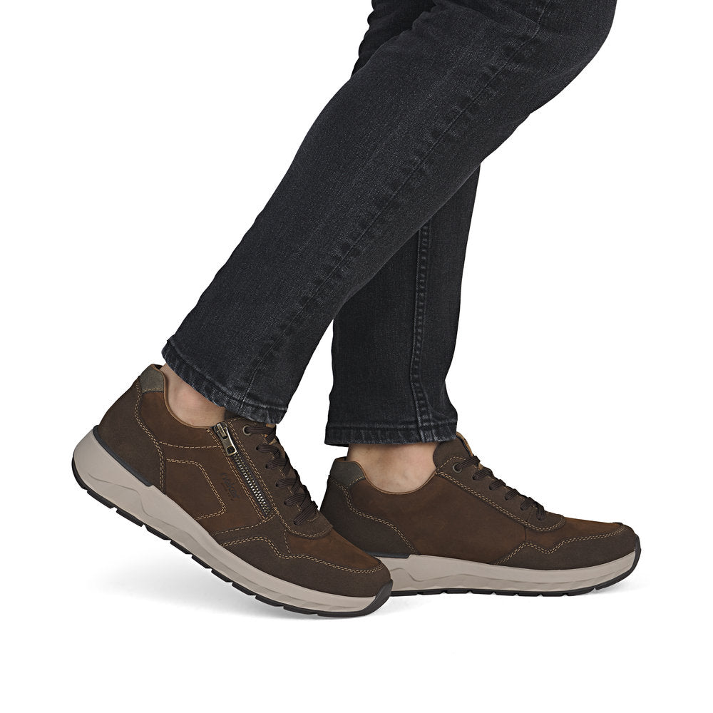 Rieker 11500-22 Tabak Brown H Fit Sneaker with Zip