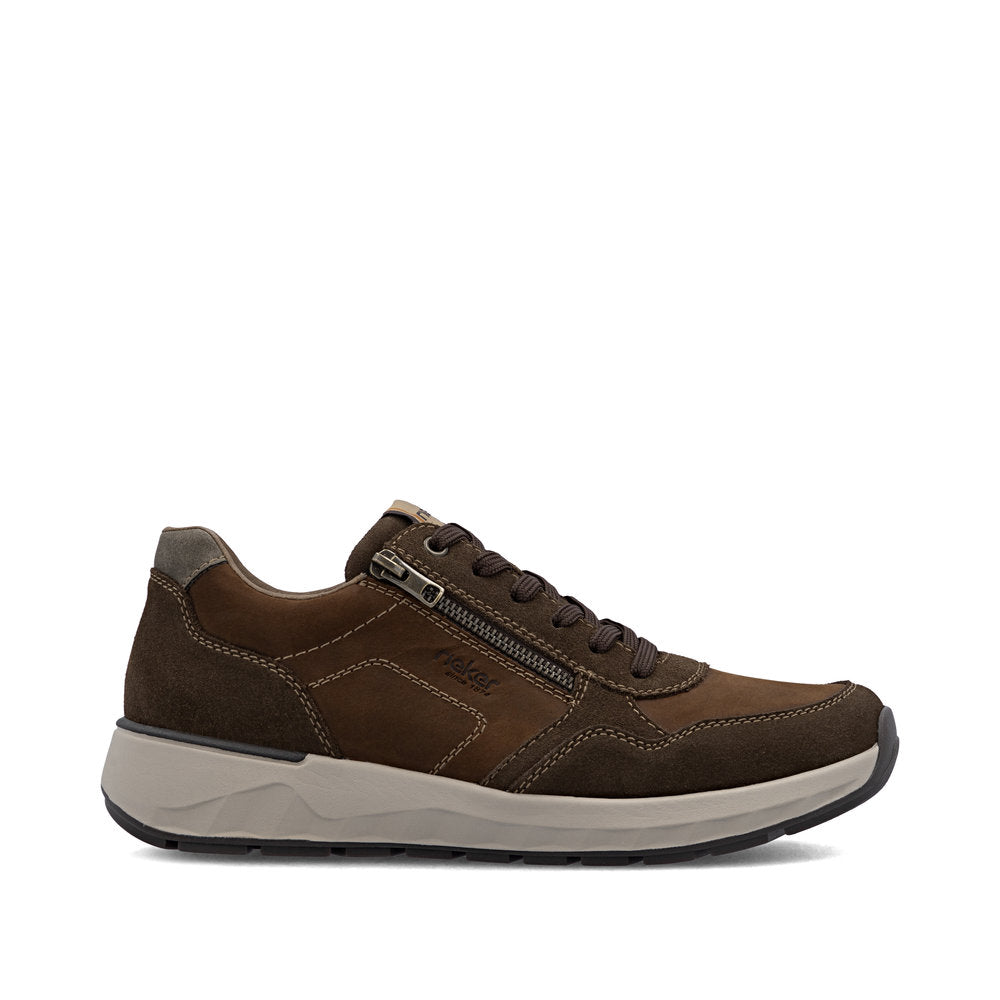 Rieker 11500-22 Tabak Brown H Fit Sneaker with Zip