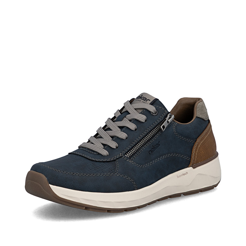 Rieker 11504-14 Navy H Fit Shoes with Zip