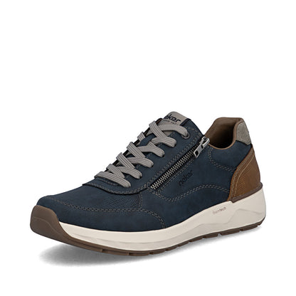 Rieker 11504-14 Navy H Fit Shoes with Zip