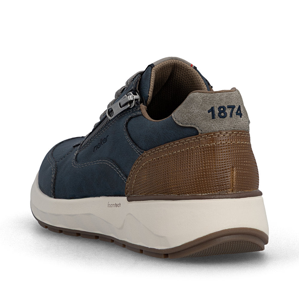 Rieker 11504-14 Navy H Fit Shoes with Zip