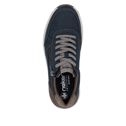 Rieker 11504-14 Navy H Fit Shoes with Zip