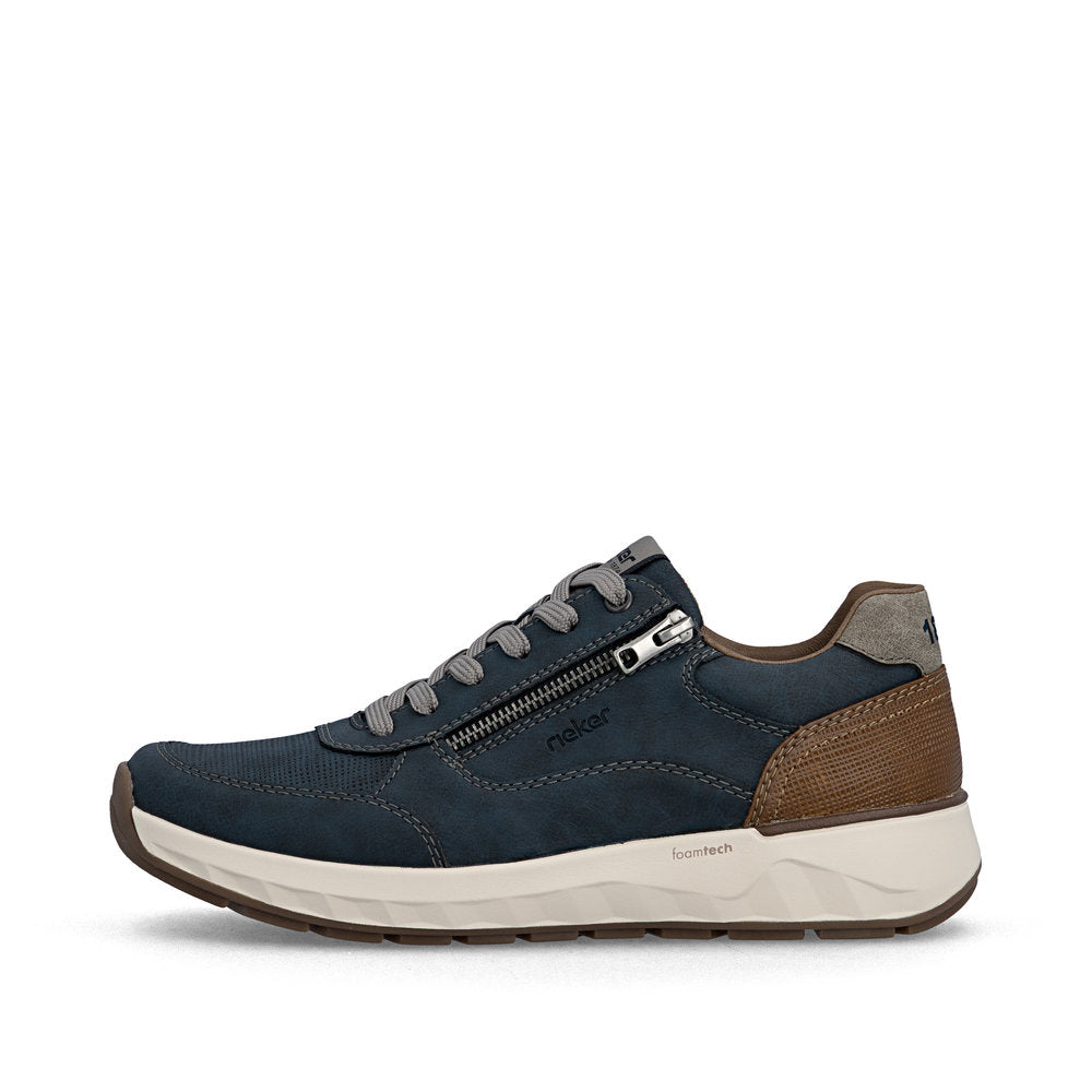 Rieker 11504-14 Navy H Fit Shoes with Zip